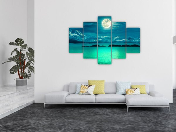 Tablou - Luna plină deasupra apei (150x105 cm)