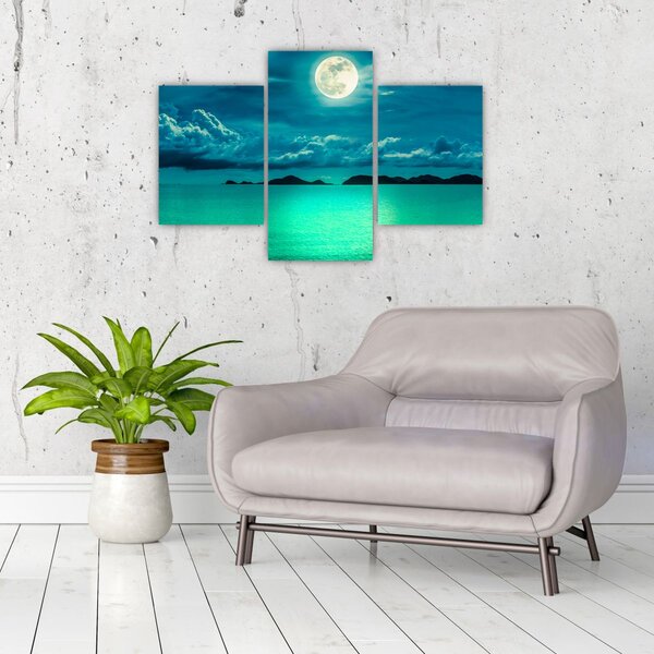 Tablou - Luna plină deasupra apei (90x60 cm)