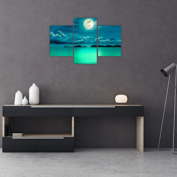 Tablou - Luna plină deasupra apei (90x60 cm)