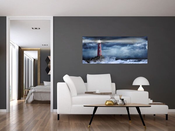Tablou - Far pe stâncă (120x50 cm)