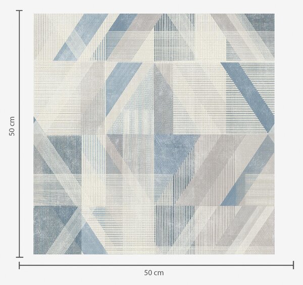 Tapet Design geometric în tonuri reci de albastru-gri, Tapet abstract, a01055v1 : Uwalls.ro