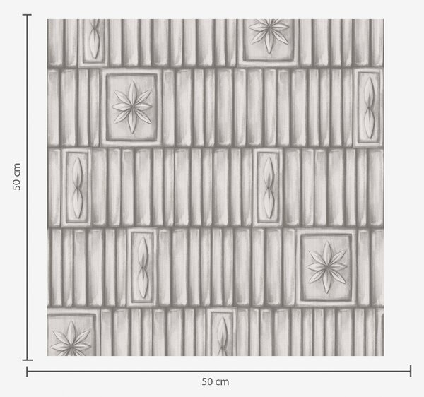 Tapet Panouri verticale în relief cu inserții grafice florale, Tapet abstract, a01058 : Uwalls.ro