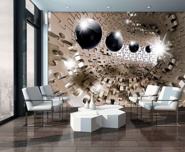 Tapet mural futurist cu forme sci-fi - 10233 - Fototapet24