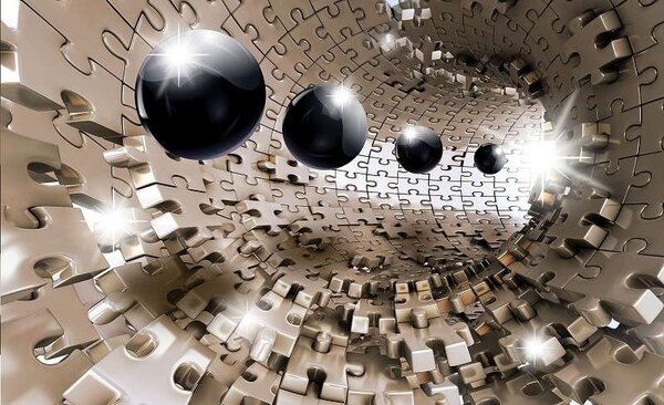 Tapet mural futurist cu forme sci-fi - 10233 - Fototapet24