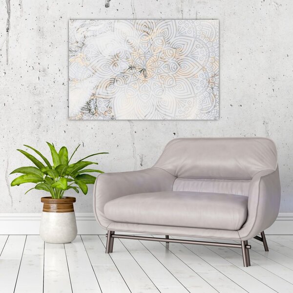 Tablou - Mandale albe (90x60 cm)