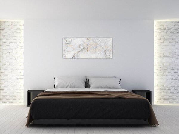 Tablou - Mandale albe (120x50 cm)
