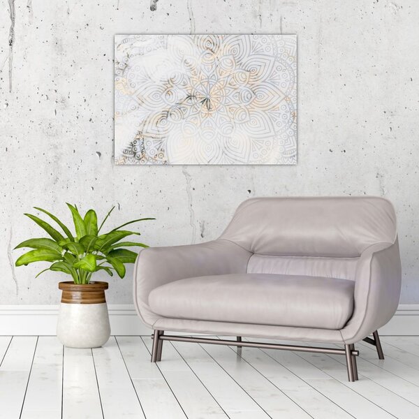 Tablou - Mandale albe (70x50 cm)