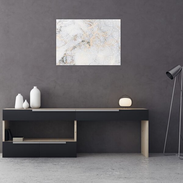 Tablou - Mandale albe (70x50 cm)