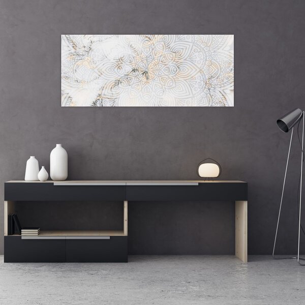 Tablou - Mandale albe (120x50 cm)