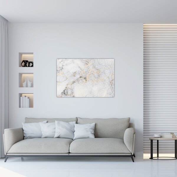Tablou - Mandale albe (90x60 cm)
