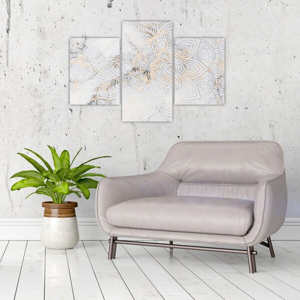 Tablou - Mandale albe (90x60 cm)