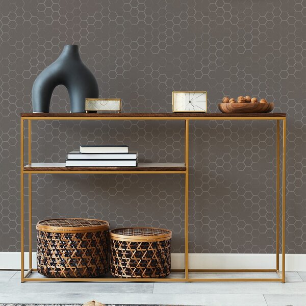 Tapet Model hexagonal dens în nuanțe delicate de gri, Tapet abstract, a01060v2 : Uwalls.ro