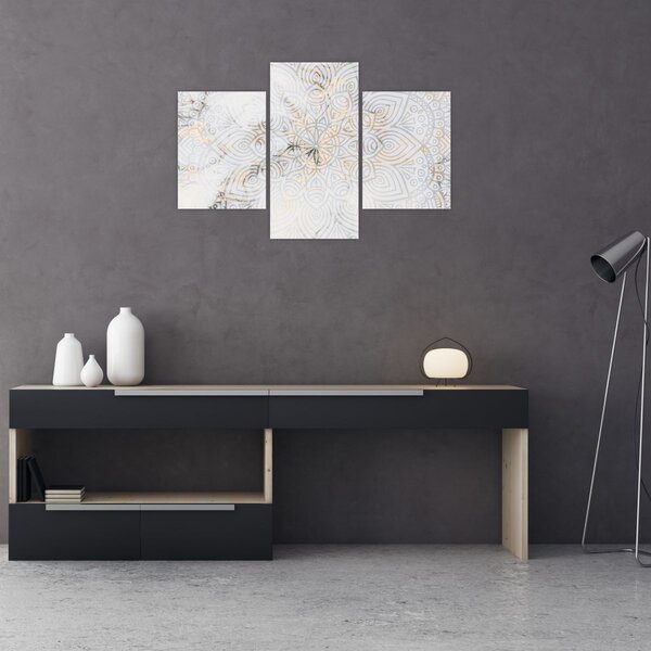 Tablou - Mandale albe (90x60 cm)