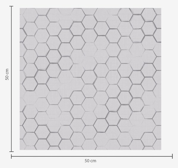 Tapet Plasă hexagonală fină pe un fundal texturat de culoare gri deschis, Tapet abstract, a01060 : Uwalls.ro