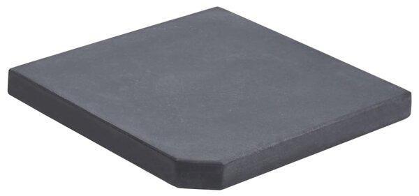 Placă de greutate umbrelă, negru, granit, 25 kg, pătrat