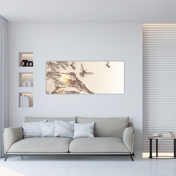 Tablou - Colibri (120x50 cm)