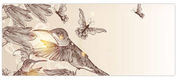 Tablou - Colibri (120x50 cm)