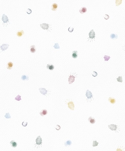 Tapet Picături mici de acuarelă într-o paletă pastelată delicată, Tapet minimalism, a01063 : Uwalls.ro