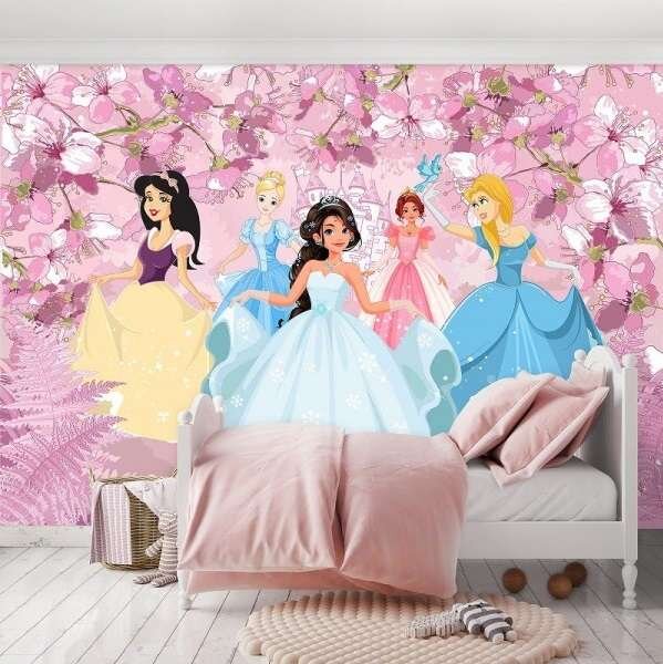 Prinţese, tapet mural roz - 13236 - Fototapet24