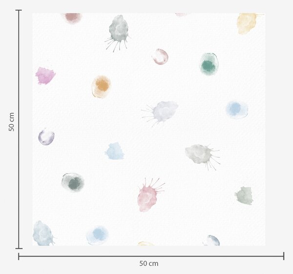 Tapet Pete mari și colorate de acuarelă pe hârtie albă, Tapet abstract, a01062 : Uwalls.ro