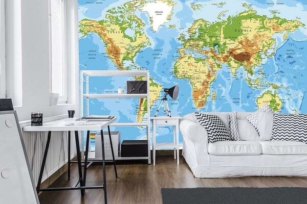 Poster mural cu harta lumii - 10250 - Fototapet24