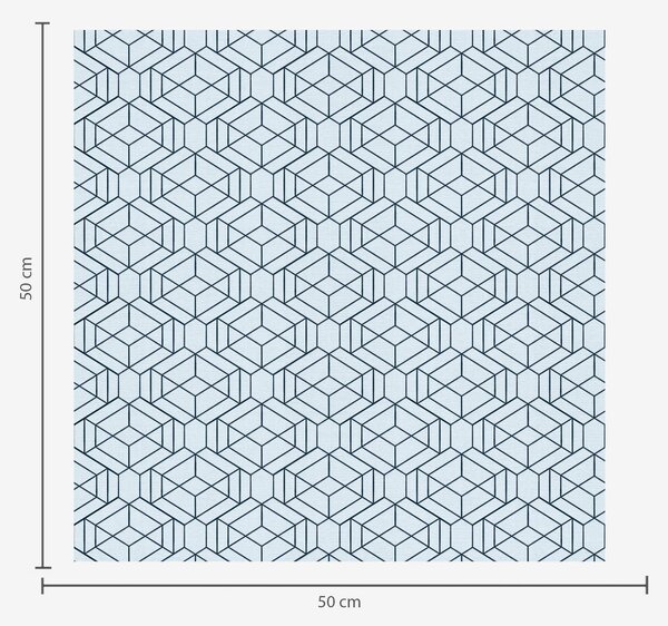 Tapet Model geometric albastru deschis cu cuburi, Tapet abstract, a01066 : Uwalls.ro