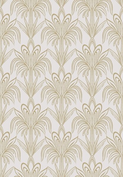 Tapet Ornament Art Deco ușor, cu plante stilizate, Tapet abstract, a01065v1 : Uwalls.ro