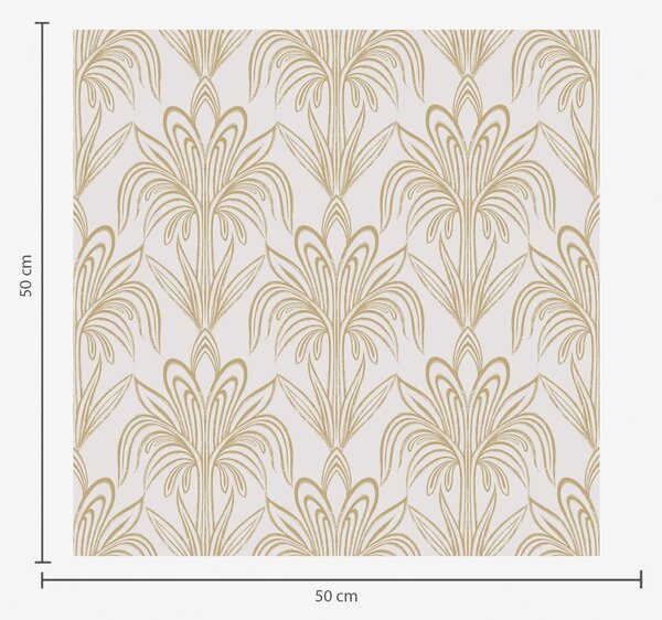 Tapet Ornament Art Deco ușor, cu plante stilizate, Tapet abstract, a01065v1 : Uwalls.ro