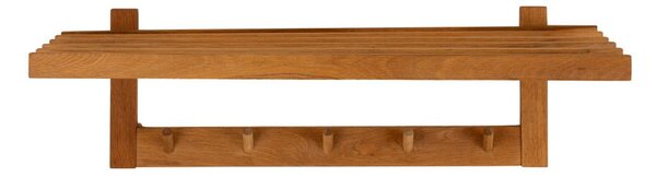 Cuier pentru perete din lemn masiv de stejar Canett Uno, lungime 80 cm