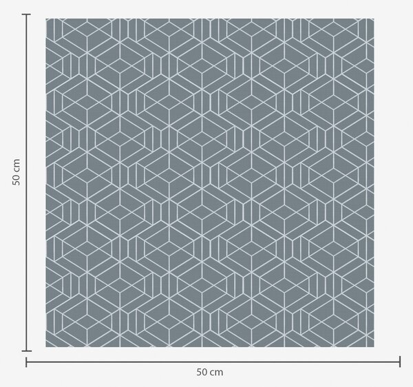 Tapet Fundal gri cu cuburi tridimensionale albe dispuse într-o grilă, Tapet abstract, a01067v2 : Uwalls.ro