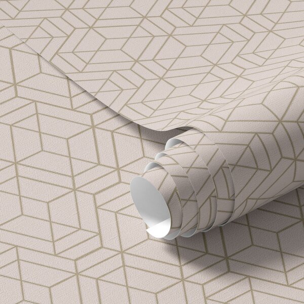 Tapet Fundal bej cald cu cuburi grafice fine, Tapet abstract, a01067v3 : Uwalls.ro
