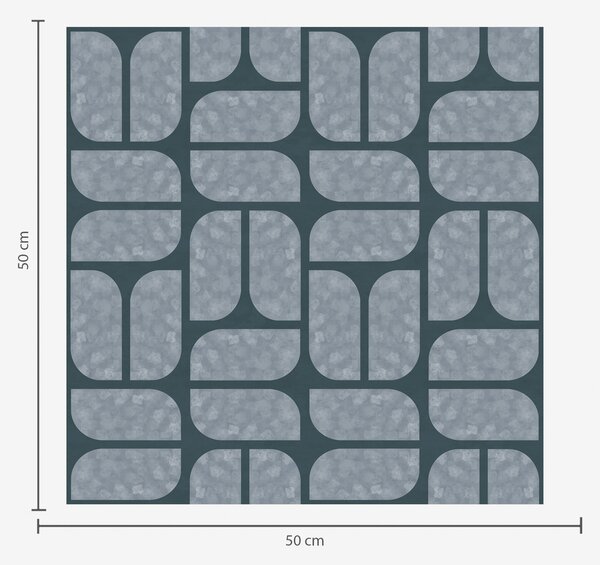 Tapet Fundal întunecat cu mozaic gri din module rotunjite, Tapet abstract, a01069v1 : Uwalls.ro
