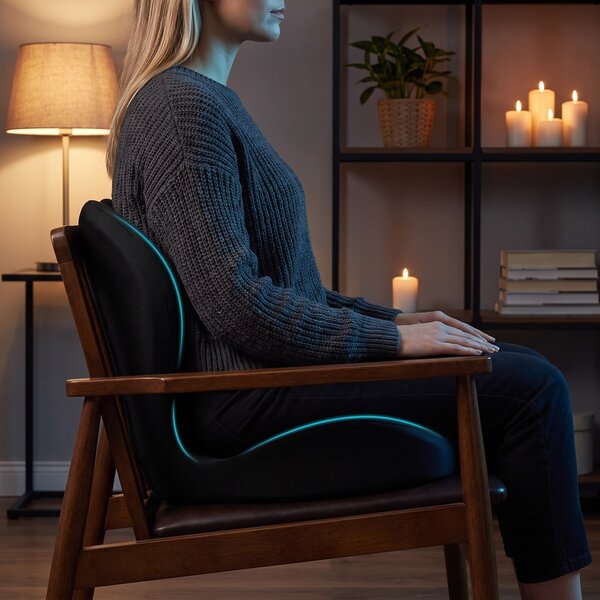 Perna ortopedica 2-in-1 sezut si suport lombar, ergonomica, memory foa