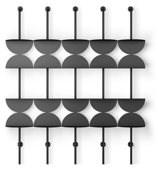 Sistem modular de rafturi negru din metal 27x203,5 cm Solis – Umbra