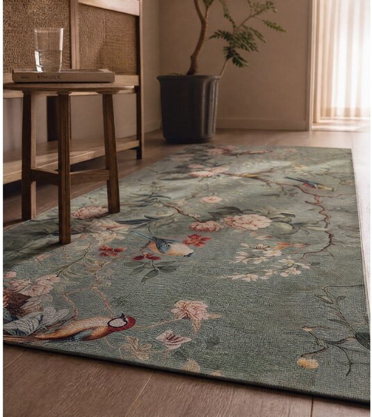 Covor tip traversă verde deschis lavabil 52x200 cm Ricci Monet – Universal