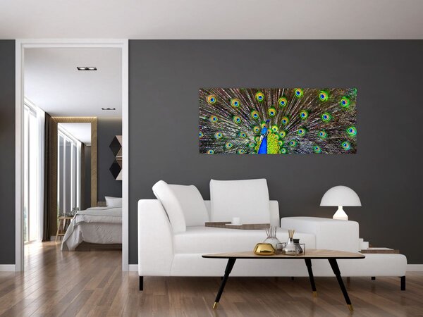 Tablou - Păun (120x50 cm)