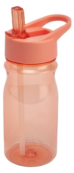 Sticlă cu pai și capac Addis Bottle Coral, 500 ml, portocaliu