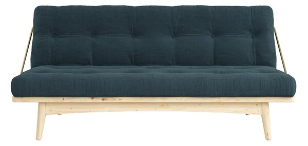 Canapea variabilă cu tapițerie din catifea reiată Karup Design Folk Raw/Pale Blue