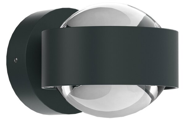 Top Light Puk Mini Wall, G9, lentile transparente, antracit mat, reglabil, Negru, Camera de zi / sufragerie, Metal, Design