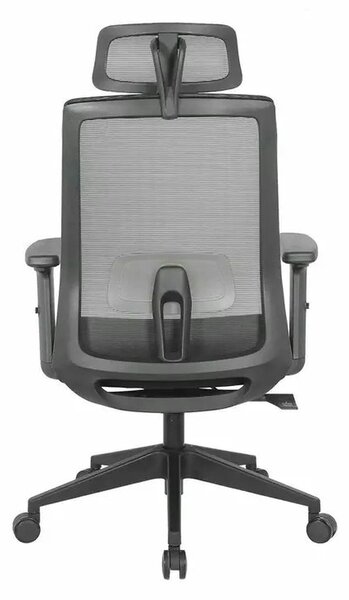 Scaun birou Q-058, negru, stofa/plasa, 65x50x113/123 cm