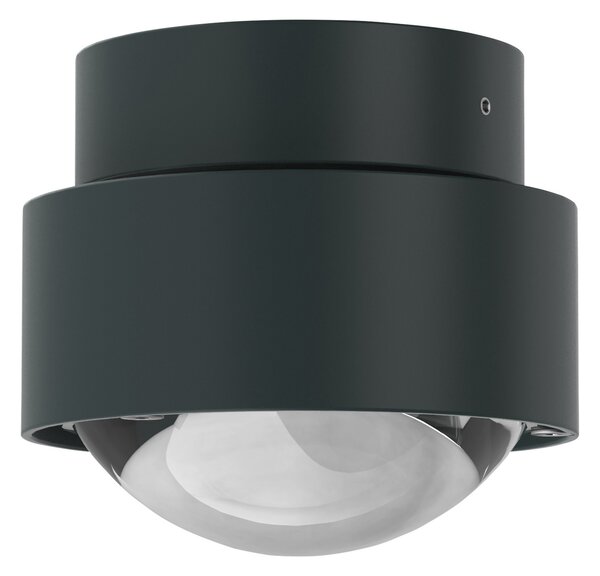 Top Light Puk Mini Move LED cu lentile transparente, antracit mat/cromate, reglabil, Negru, Camera de zi / sufragerie, Metal, Design