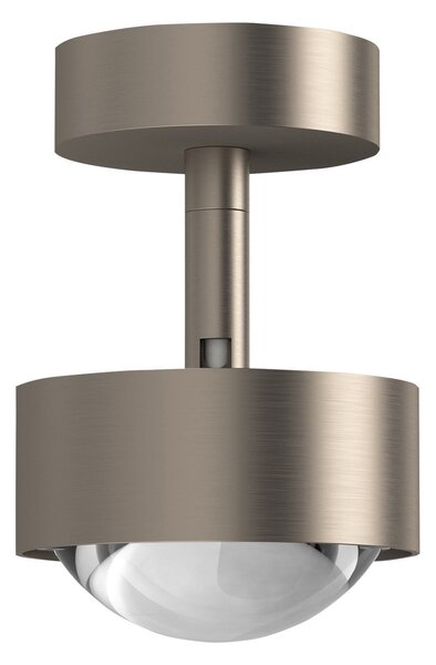 Top Light Puk Mini Turn LED spot lentilă clar 1fl nichel mată, reglabil, Gri, Camera de zi / sufragerie, Metal, Design
