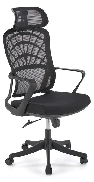 Scaun birou VESUVIO, negru, stofa/panza/polipropilena, 59x59x115/121 c