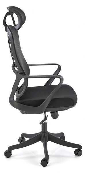 Scaun birou VESUVIO, negru, stofa/panza/polipropilena, 59x59x115/121 c
