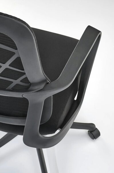 Scaun birou VESUVIO, negru, stofa/panza/polipropilena, 59x59x115/121 c
