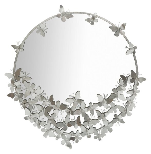 Oglindă de perete Mauro Ferretti Round Silver, ø 91 cm, argintiu