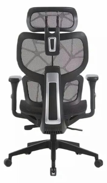 Scaun birou DEVON, negru, plasa/metal, 68x50x119/129 cm