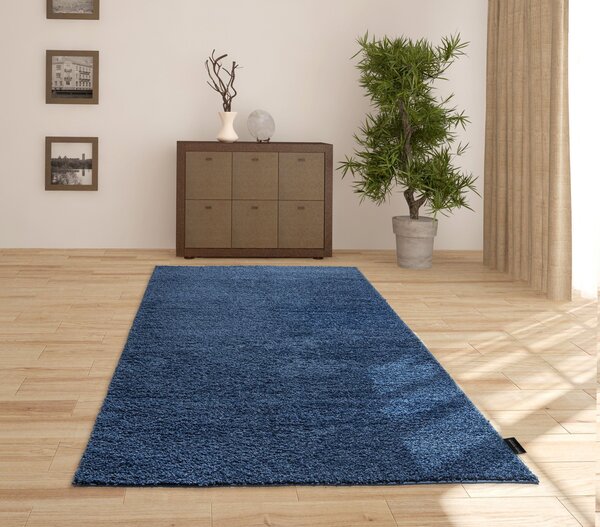 Covor Shaggy Soft ocean blue Bruno Banani 80/80 cm