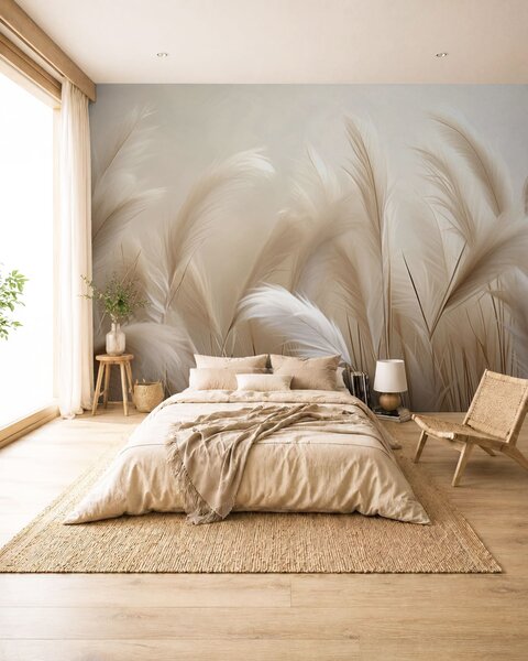 Tapet Iarbă de pampas, Fototapet Natură, w05716 : Uwalls.ro