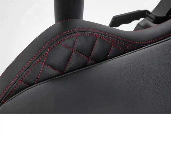 Scaun gaming CHAVEZ, negru, piele ecologica, 77x70x129/135 cm
